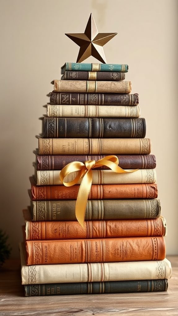 antique literary decor display