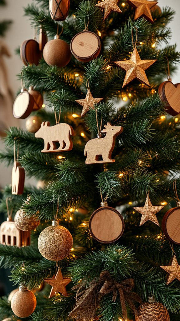 artisan made wooden ornaments