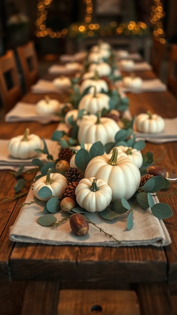 autumn themed table decor