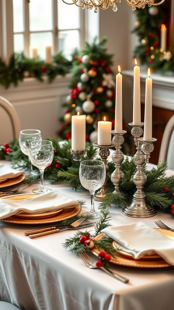 candlelit elegant table setting