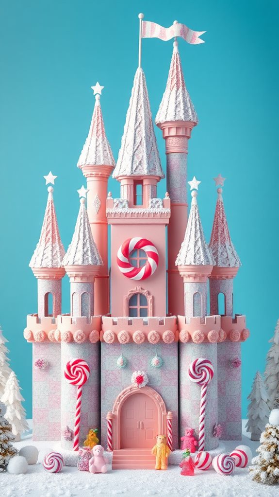 colorful candy castle decoration
