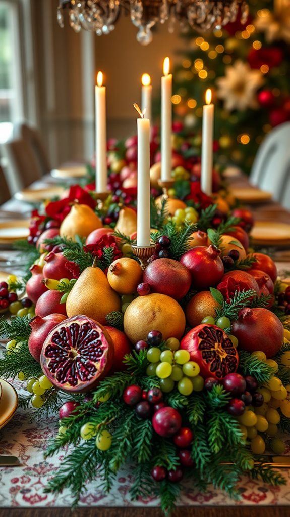 colorful holiday table arrangements