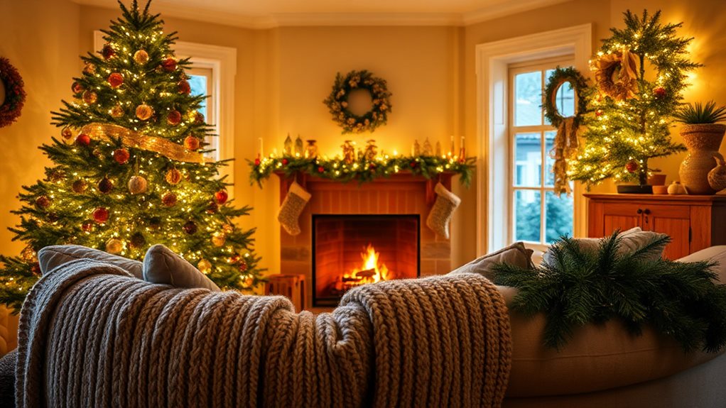 cozy christmas living room decor