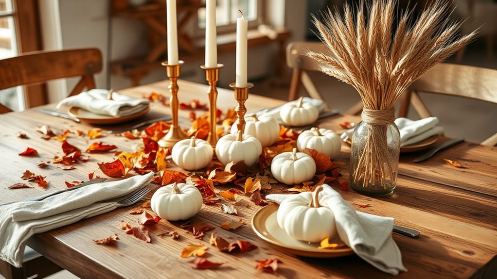 cozy thanksgiving table decor