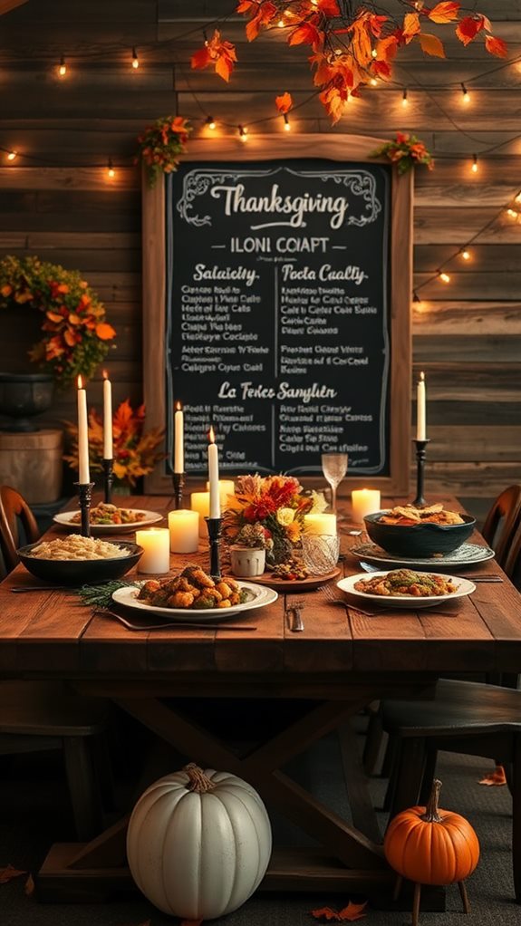 creative dining display boards