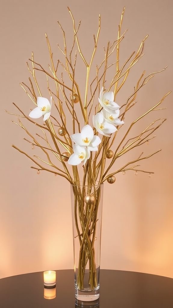 decorative gilded branch displays