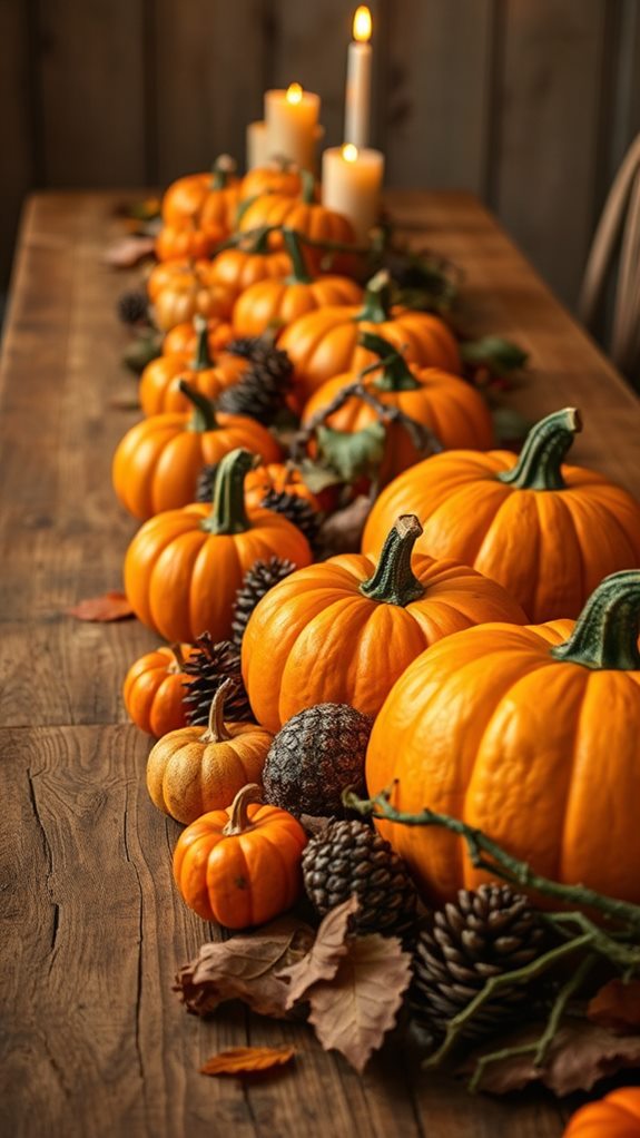 decorative pumpkin table runner