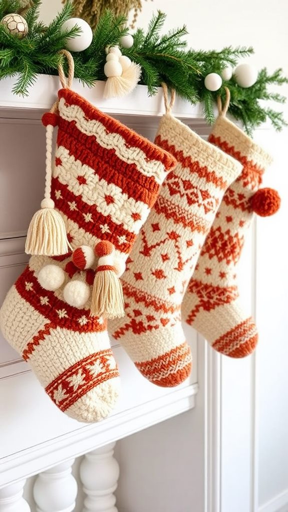 eclectic holiday stocking decor