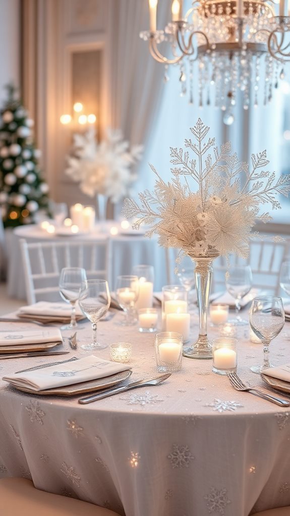 elegant crystal table decor