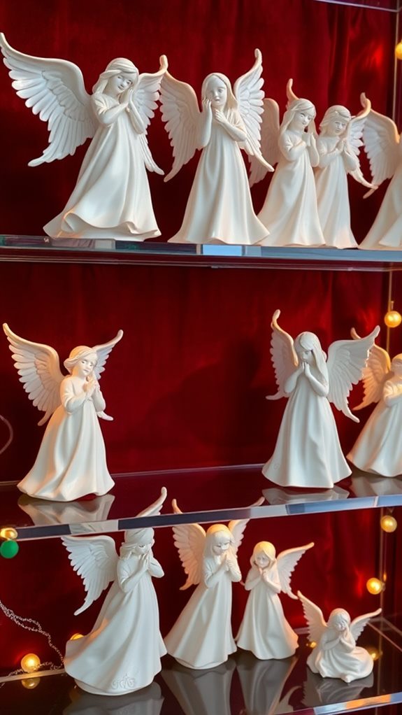 elegant porcelain angel figurines