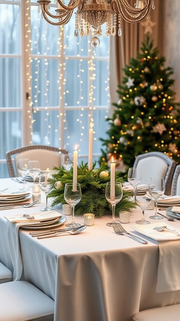 elegant winter dining decor