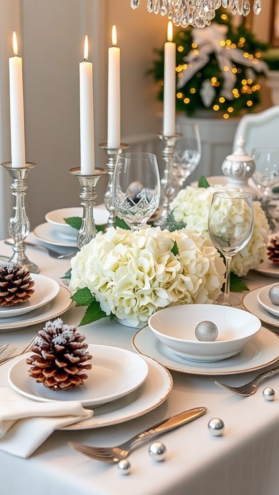 elegant winter table decor