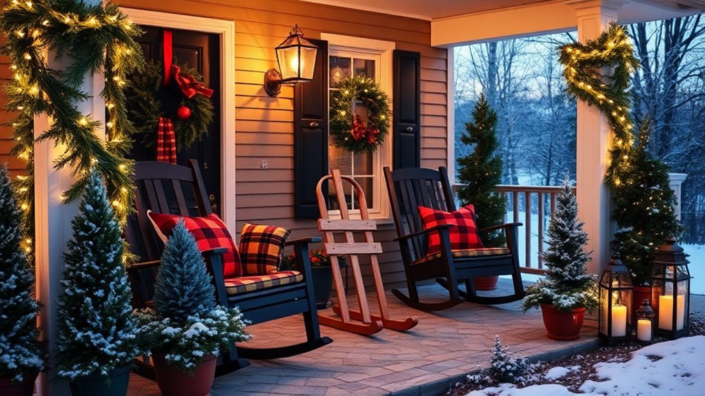 festive christmas porch decor