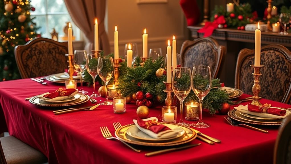 festive christmas table decor