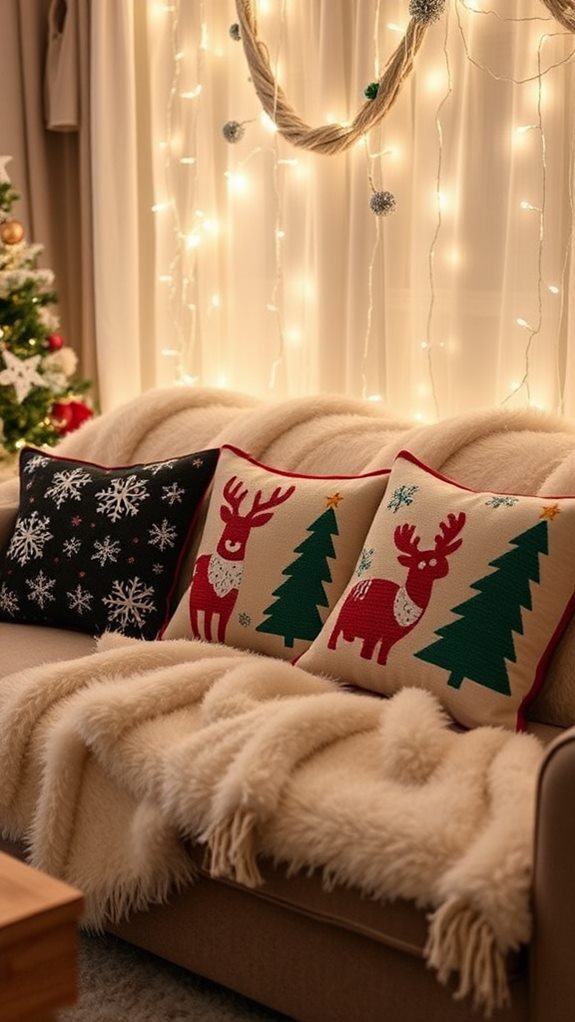 festive decorative cushion covers