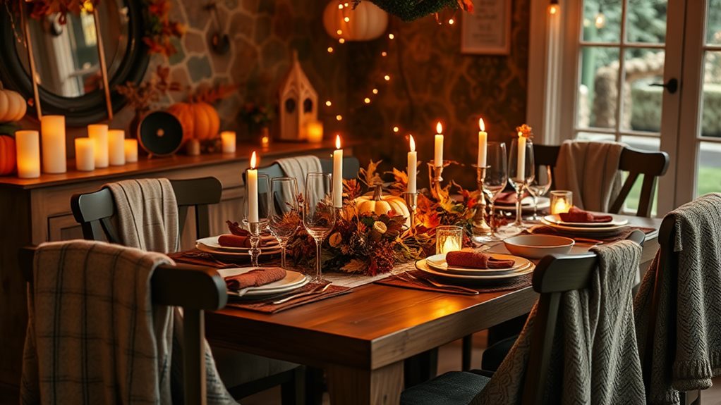 festive friendsgiving dinner decor