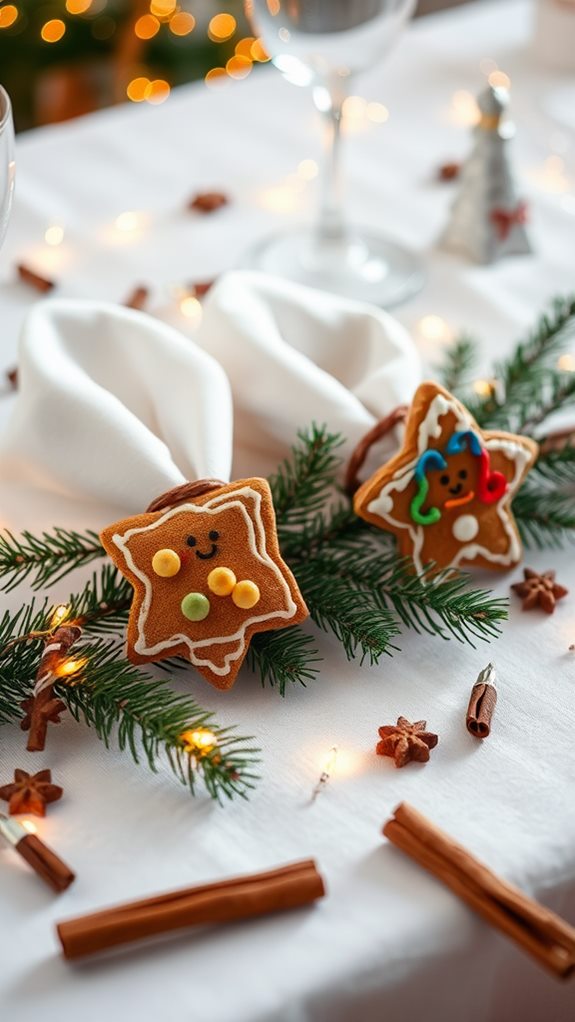 festive gingerbread table decor