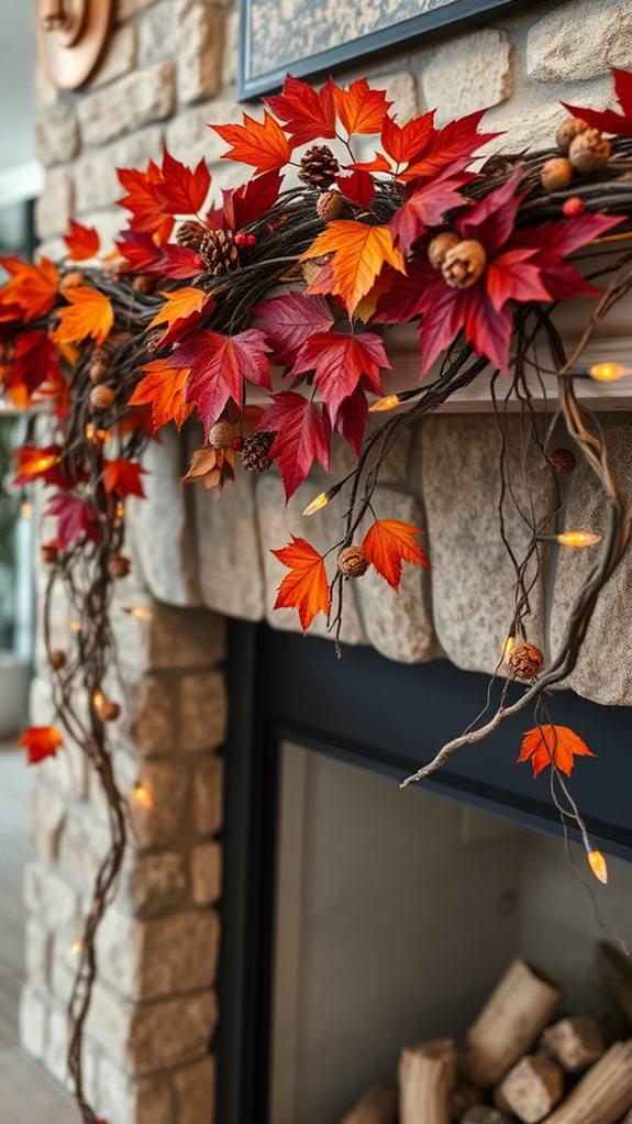 festive hearth decoration accents