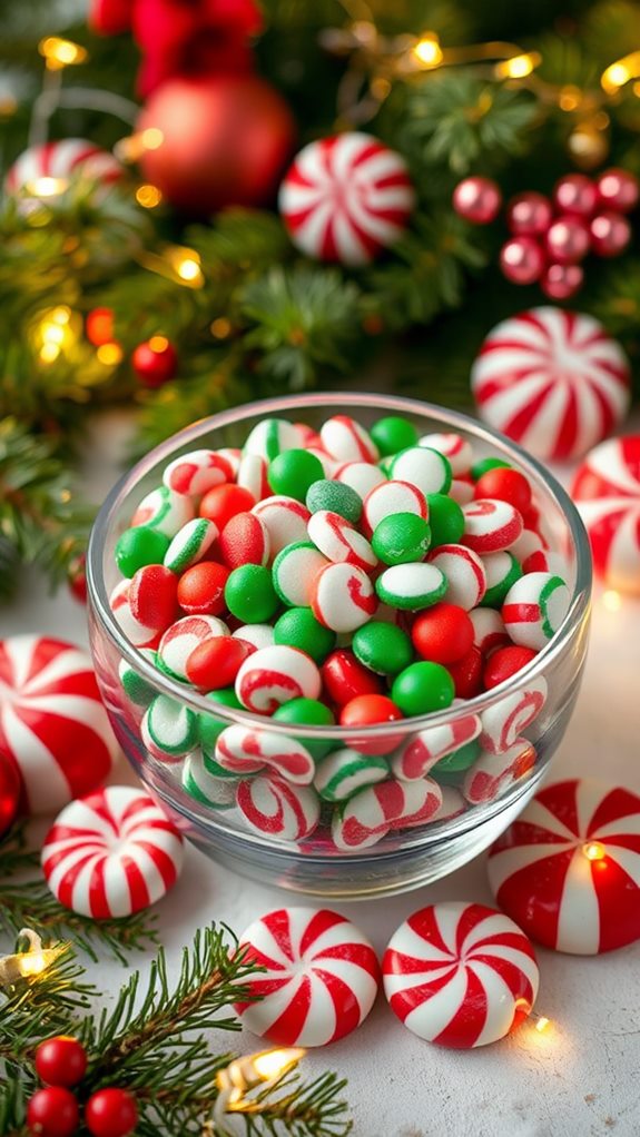 festive peppermint candy decor