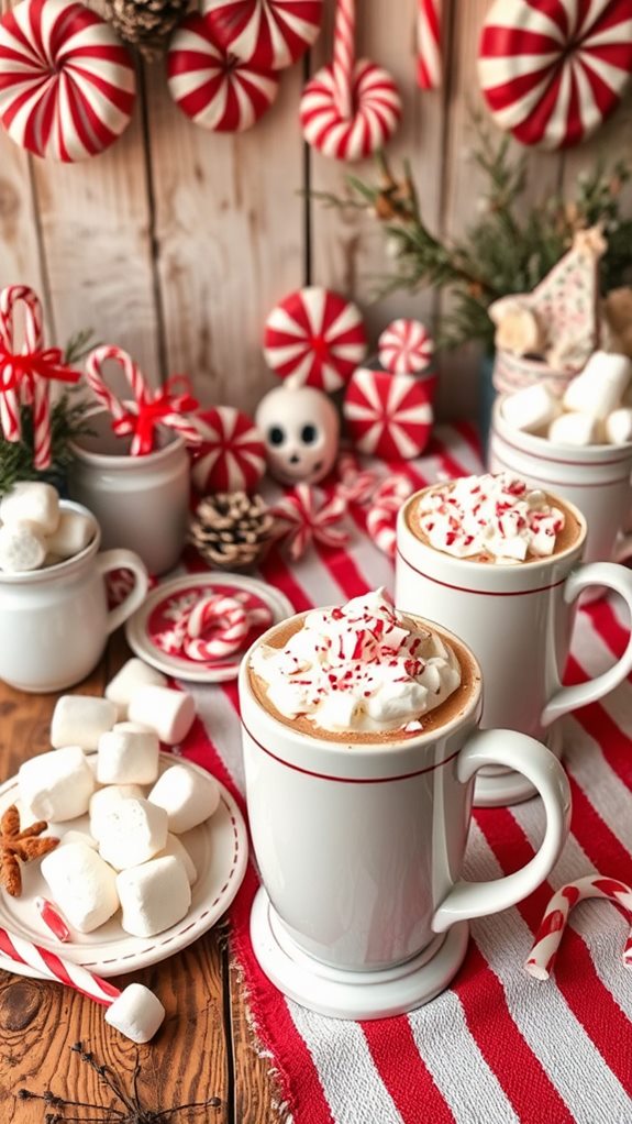 festive peppermint cocoa station