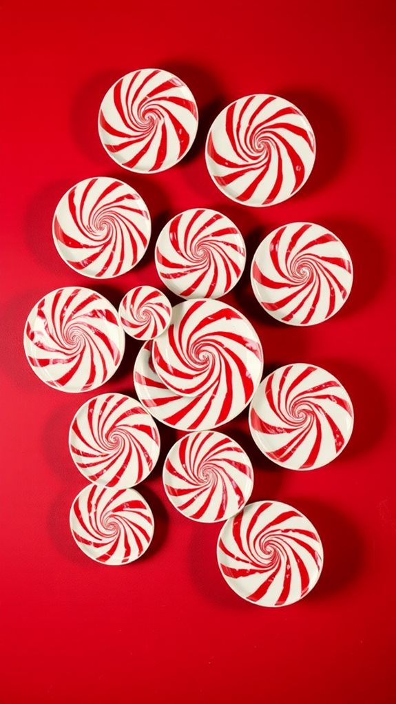 festive peppermint wall decor