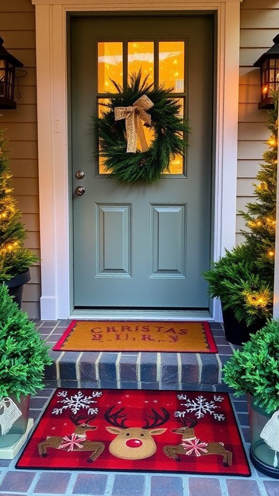 festive seasonal entry rug