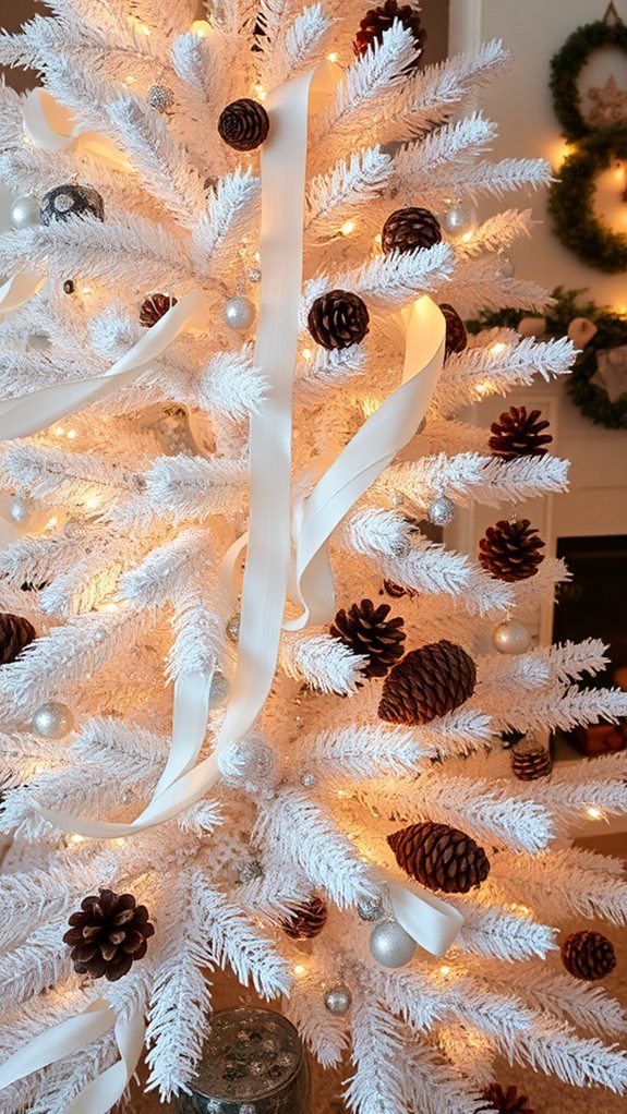 flocked snowy christmas tree