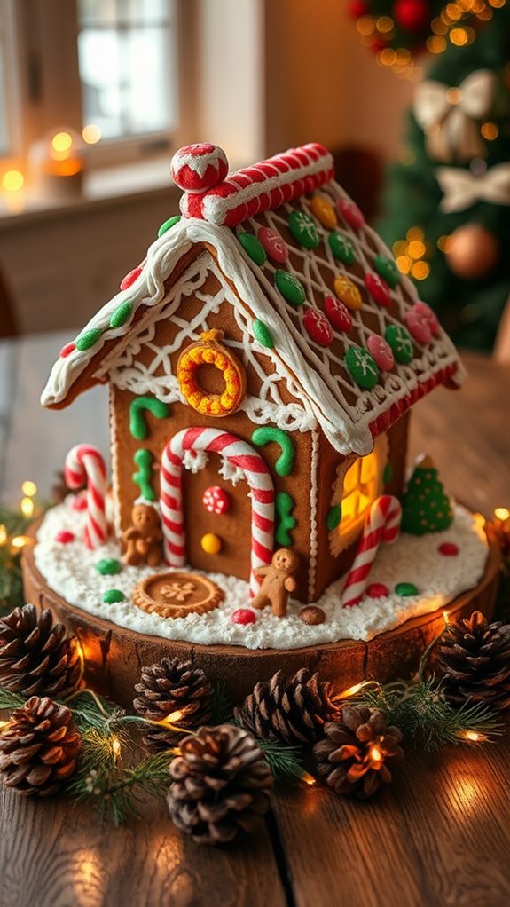 gingerbread centerpiece table decor