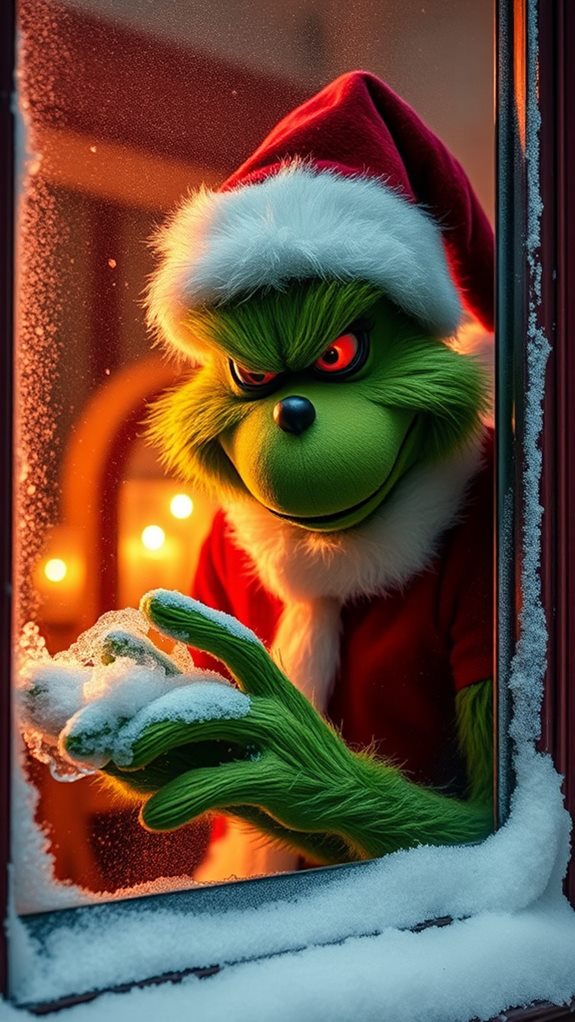 grinch spying on christmas