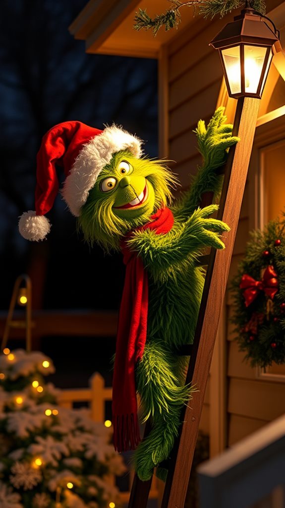 grinch stealing christmas decorations