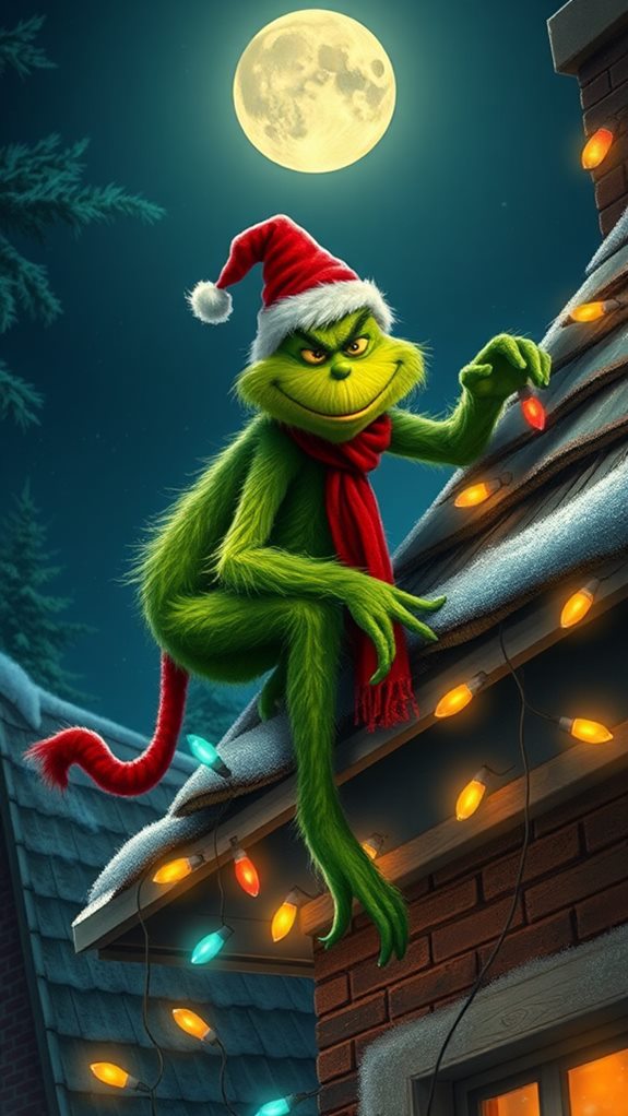 grinchy rooftop holiday antics