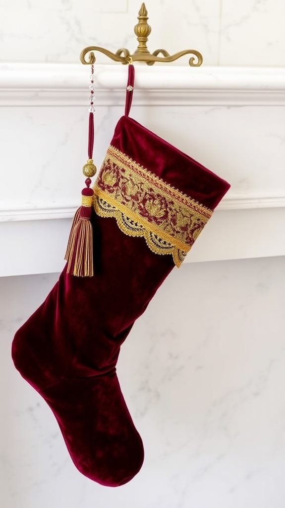 handcrafted holiday stocking decor