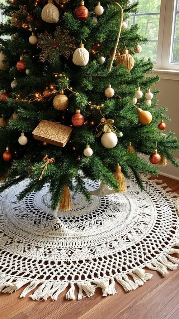 handcrafted macram tree skirts