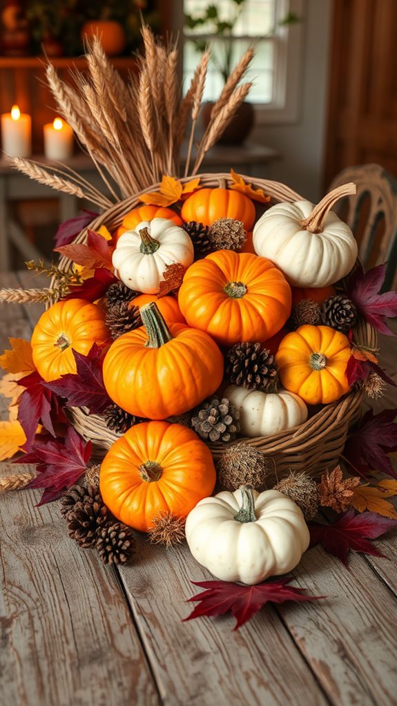 harvest themed table decor