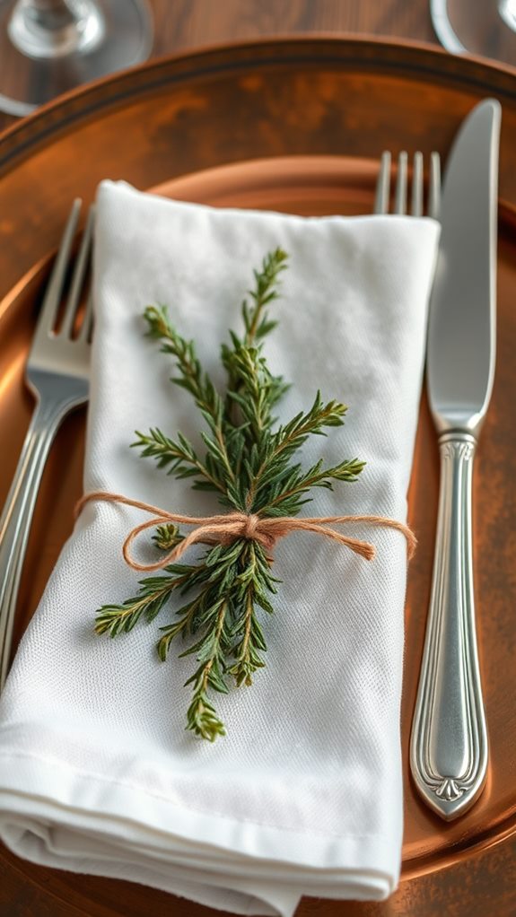 herb bundle table arrangements