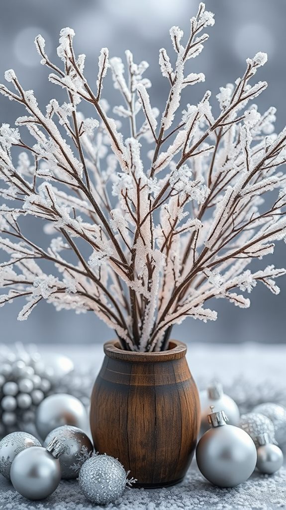 icy twig decorations