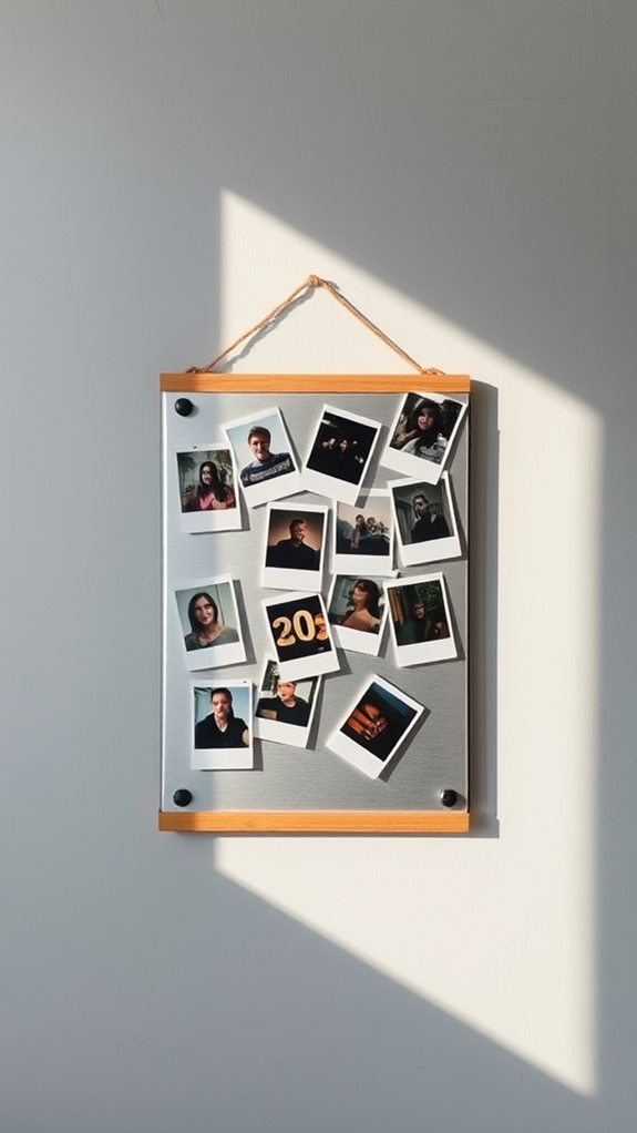 magnetic photo display wall