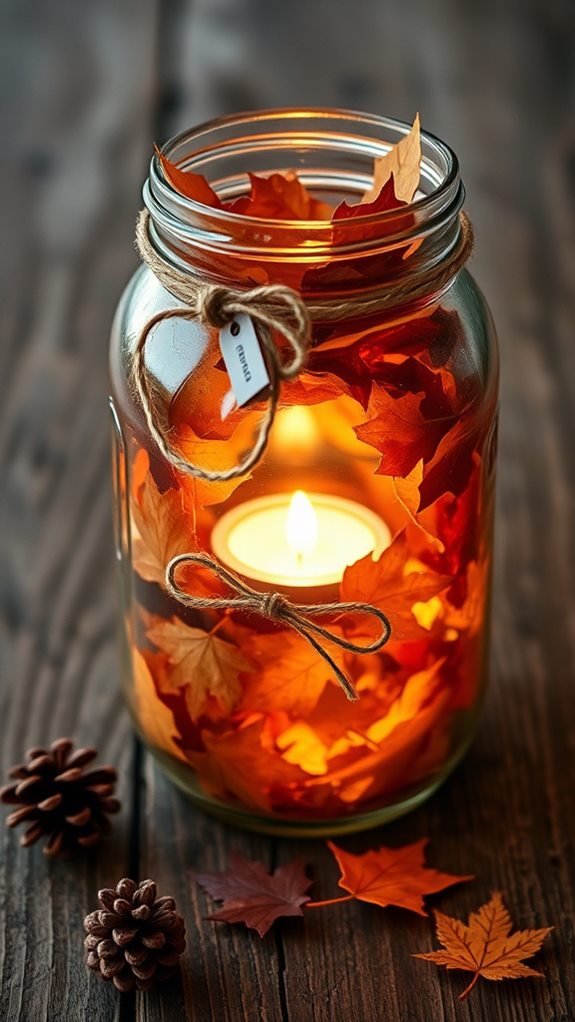 mason jar candle holders