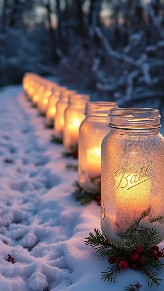 mason jar path lights