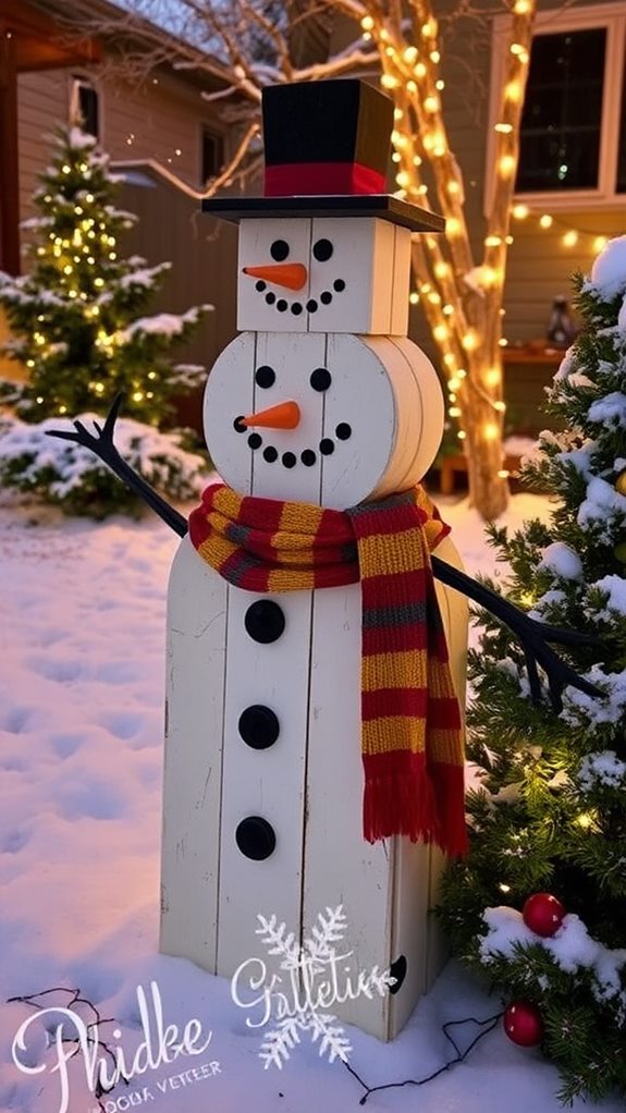 pallet snowman creation project