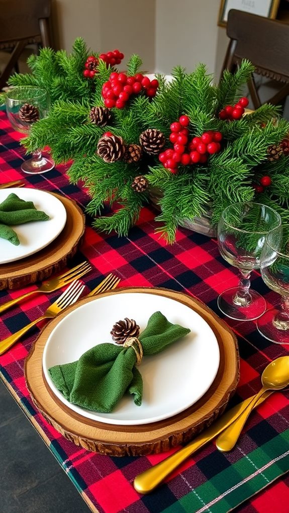 plaid pattern holiday celebration