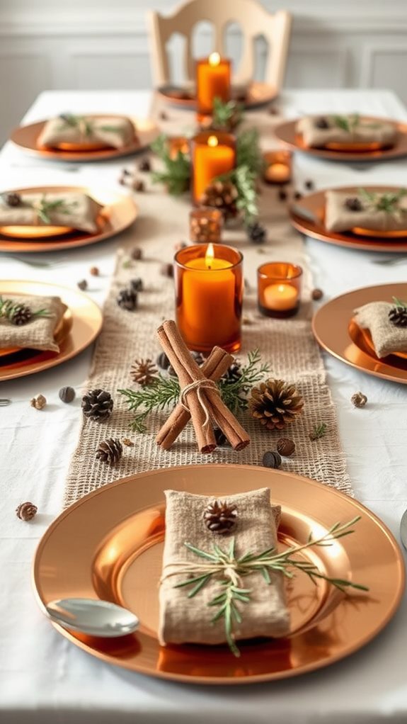 rustic burlap table decor