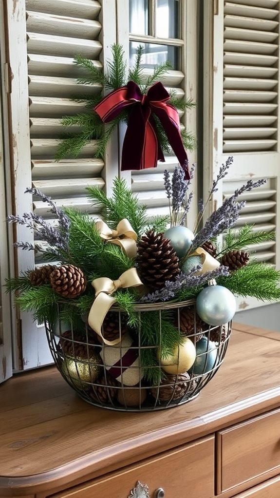 rustic french wire baskets