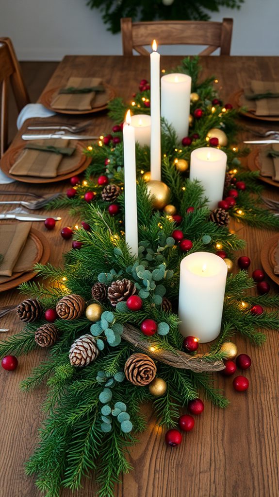 rustic pine table decor