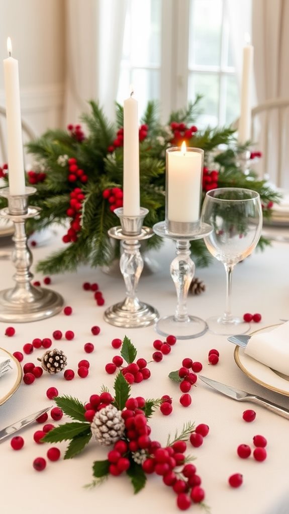 seasonal festive dining setup