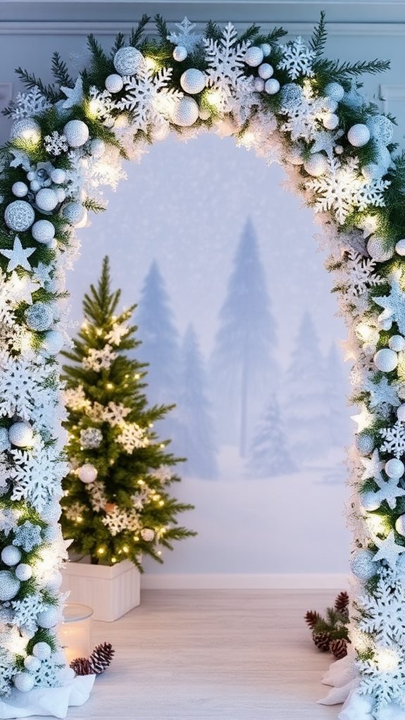 snowy seasonal scenic background