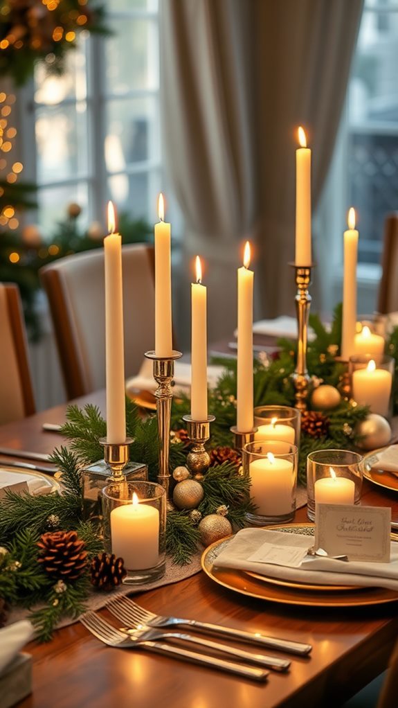 sophisticated candle table decor