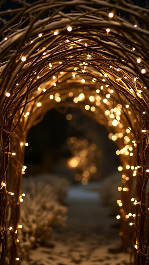 sparkling branches overhead entrance