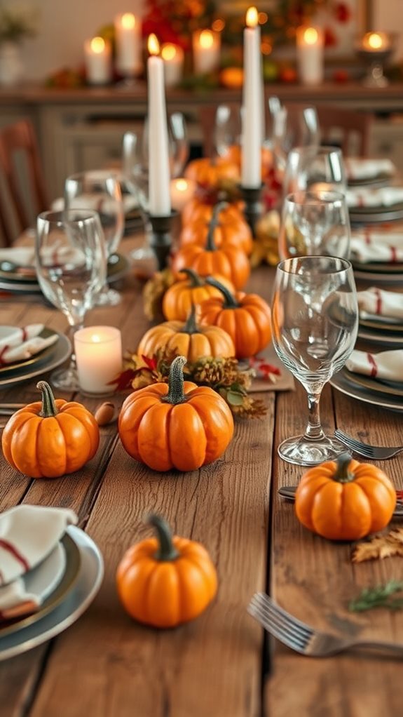 tiny pumpkin table decorations