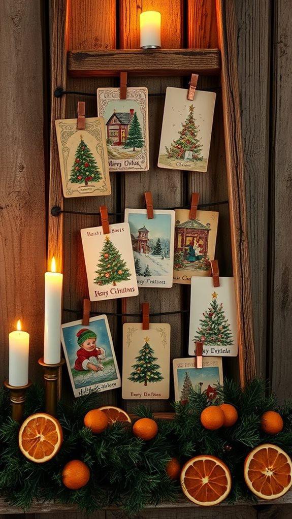 vintage holiday card showcase